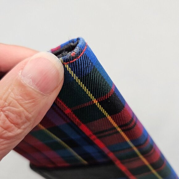 Vintage? Disney Store Winnie The Pooh Trifold Wallet Red Blue Plaid Long Coin - Picture 12 of 14